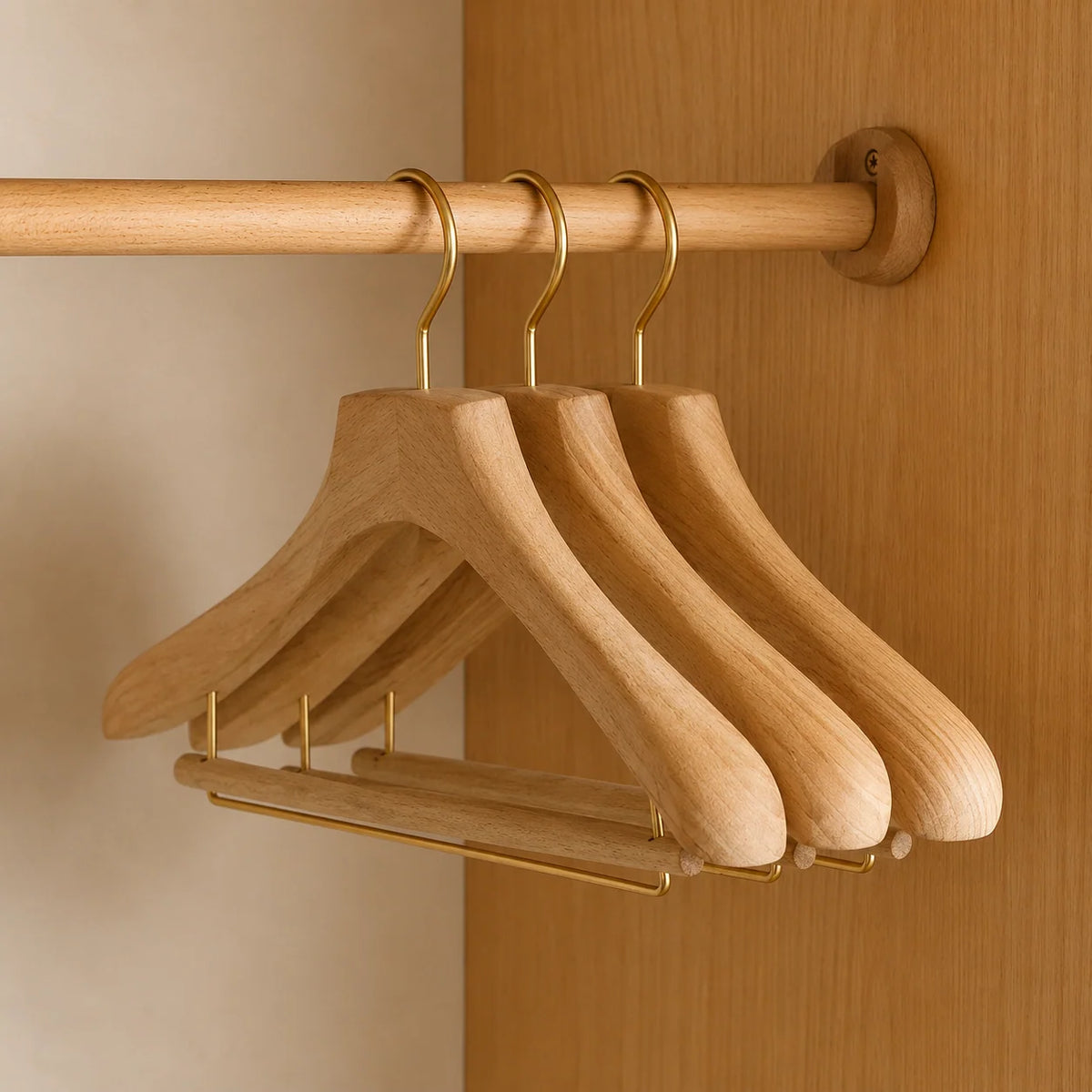 Suit & Coat Hangers Camphor Wood Wide Shoulder 3-Pack