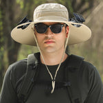 Sun Hat Solar-Powered Dual Fans UPF Sun Protection