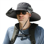Sun Hat Solar-Powered Dual Fans UPF Sun Protection