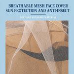 Sun Hat Wide Brim Breathable Mesh Face Cover