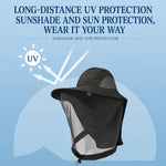 Sun Hat Wide Brim Breathable Mesh Face Cover