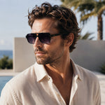 Sunglasses Retro Square Double Bridge UV400 Protection
