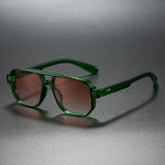 Sunglasses Retro Square Double Bridge UV400 Protection