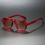 Sunglasses Retro Square Double Bridge UV400 Protection