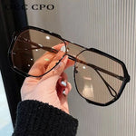 Sunglasses Square Frame Photochromic UV400 Lenses