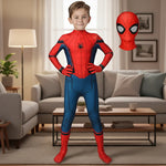 Superhero Costume Full-Body Stretch With Removable Mask