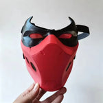 Superhero Half Mask Red Plastic Lightweight Design