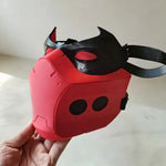Superhero Half Mask Red Plastic Lightweight Design
