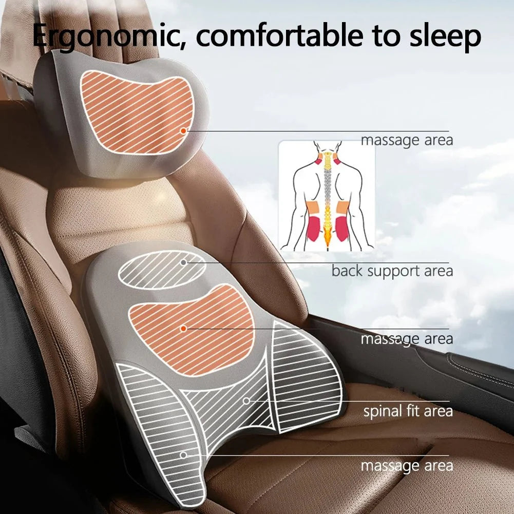 Support Pillow Neck & Lumbar Vibration Massage