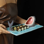 Sushi Plate Shark Design Ceramic & Dishwasher Safe