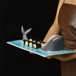 Sushi Plate Shark Design Ceramic & Dishwasher Safe
