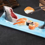 Sushi Plate Shark Design Ceramic & Dishwasher Safe