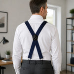 Suspenders Adjustable Elastic Belt Loop Hooks Y-Back & X-Back
