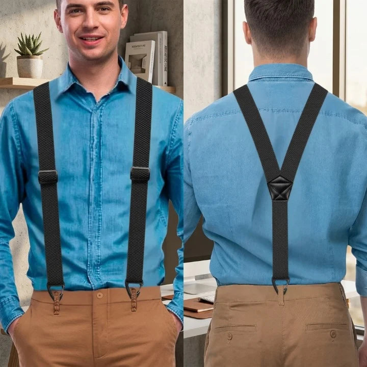 Suspenders Adjustable Metal Hook Clips X or Y Shape