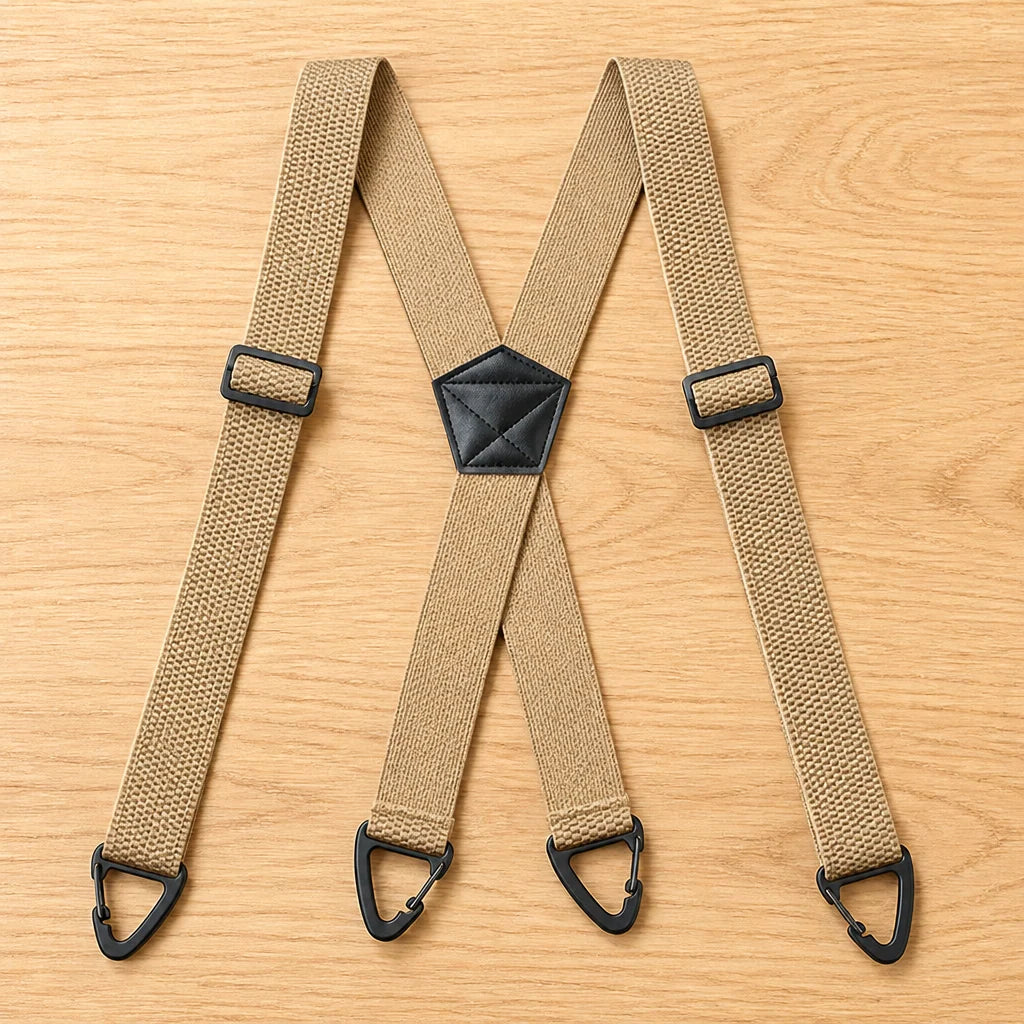 Suspenders Elastic Adjustable Metal Clips
