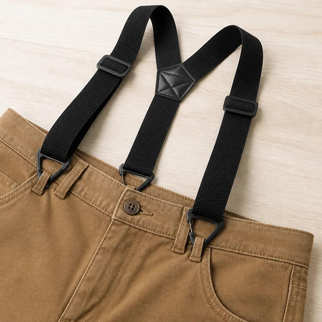 Suspenders Elastic Adjustable Metal Clips
