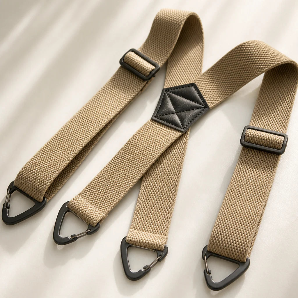 Suspenders Elastic Adjustable Metal Clips