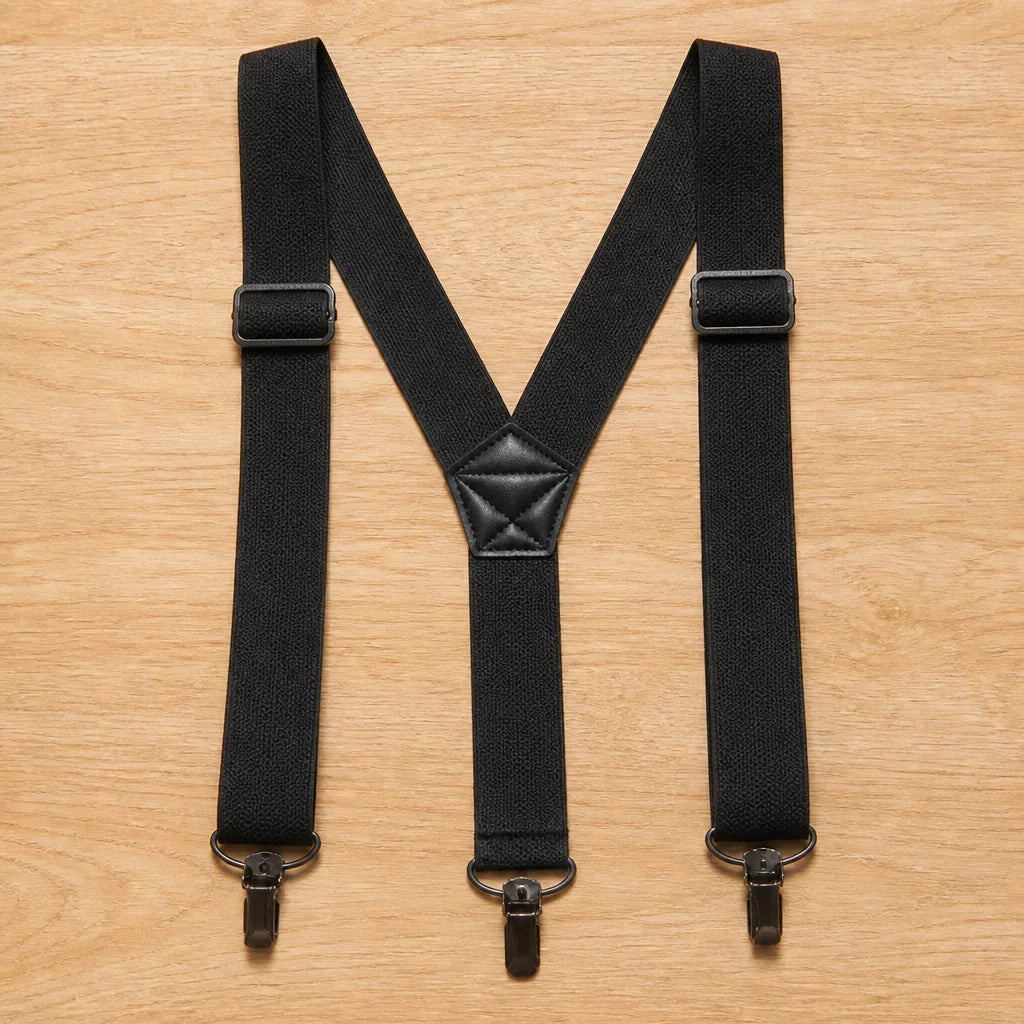 Suspenders Elastic Adjustable Metal Clips