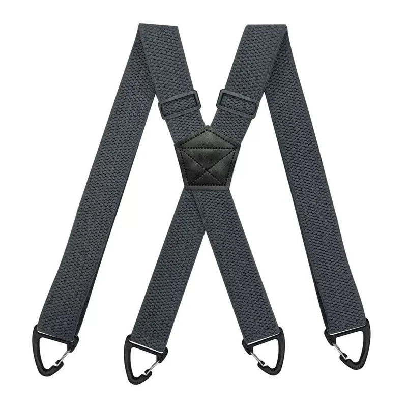 Suspenders Wide Elastic Adjustable Clip Fasteners