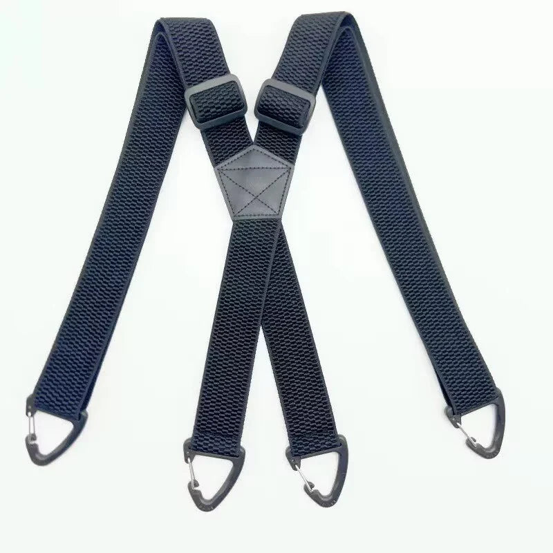 Suspenders Wide Elastic Adjustable Clip Fasteners