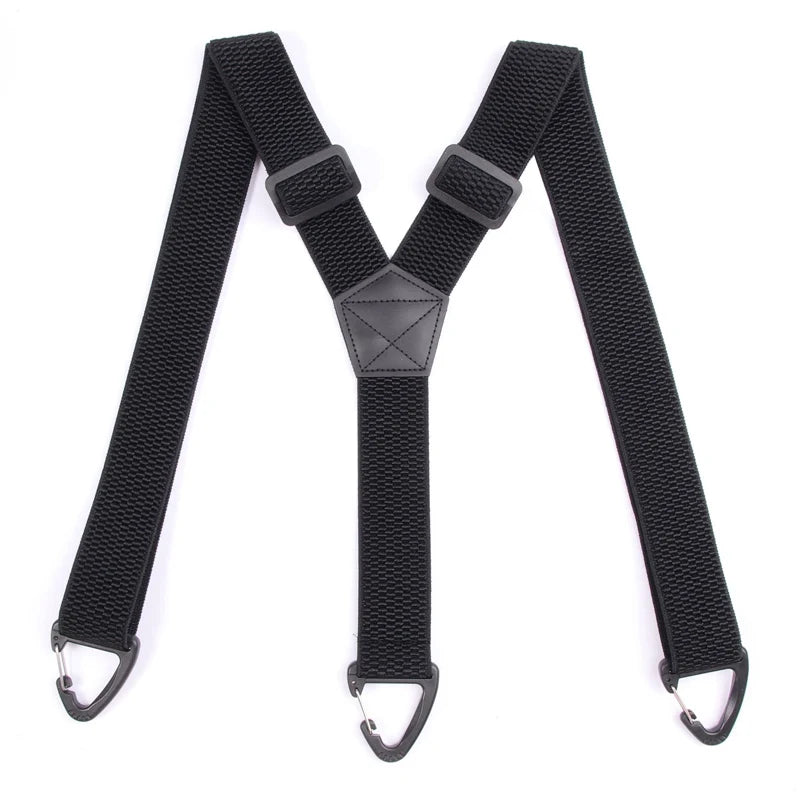 Suspenders Wide Elastic Adjustable Clip Fasteners