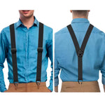 Suspenders Wide Elastic Straps Adjustable Heavy-Duty Clips