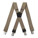 Suspenders X-Back Adjustable Elastic Four Metal Clips