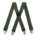 Suspenders X-Back Adjustable Elastic Four Metal Clips