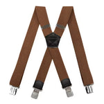 Suspenders X-Back Adjustable Elastic Four Metal Clips