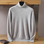 Sweater 100% Cashmere Cable Knit High Collar