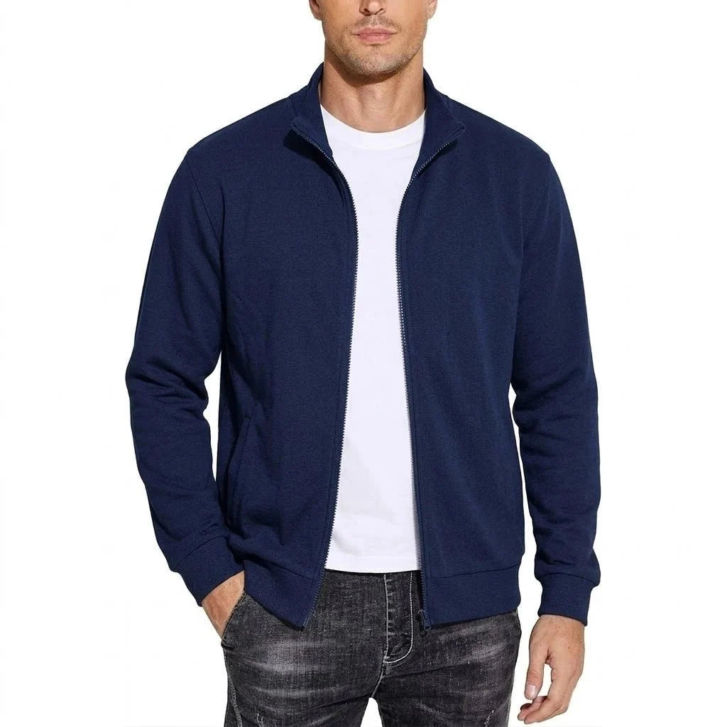 Sweatshirt Jacket Cotton Full-Zip Breathable Comfort