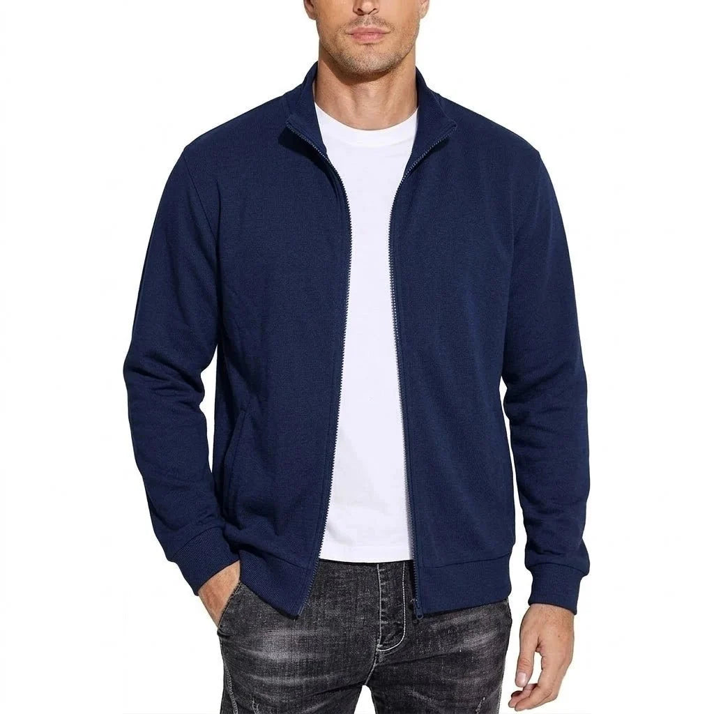 Sweatshirt Jacket Cotton Zip-Up Breathable Relaxed Fit