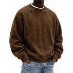 Sweatshirt Textured Corduroy Patchwork Design