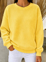 Sweatshirt Waffle Knit Quarter-Zip Relaxed Fit