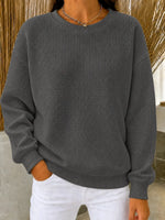 Sweatshirt Waffle Knit Quarter-Zip Relaxed Fit