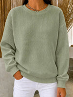 Sweatshirt Waffle Knit Quarter-Zip Relaxed Fit