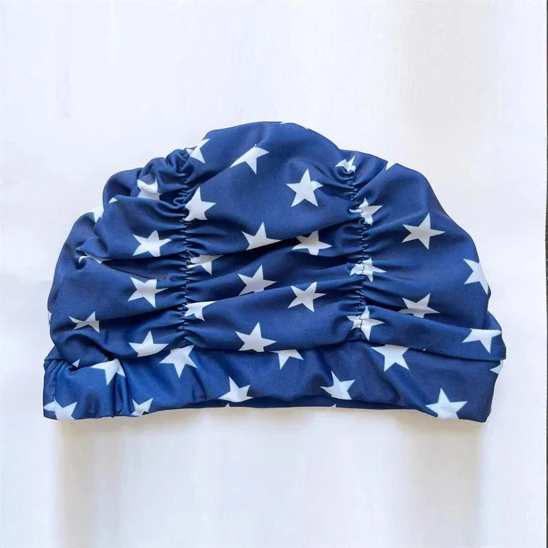 Swim Cap Turban Twist Stretch Fit Quick Dry