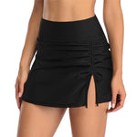 Swim Skirt High-Waist Ruched Adjustable Side Tie