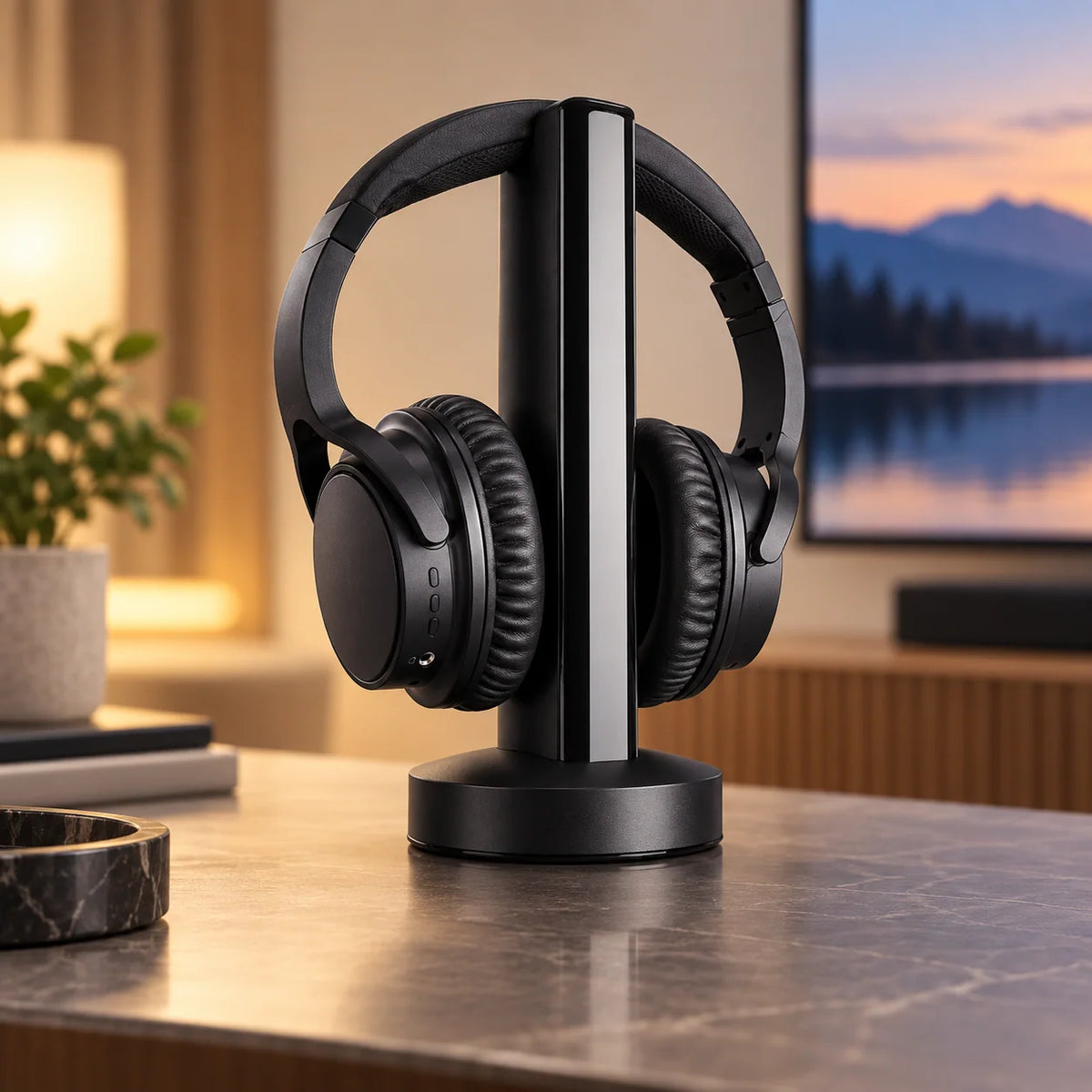 TV Headphones Wireless Over-Ear 160 Ft Range & 20-Hour Battery
