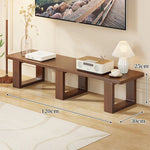 TV Media Console Low-Profile Open Rectangular Legs