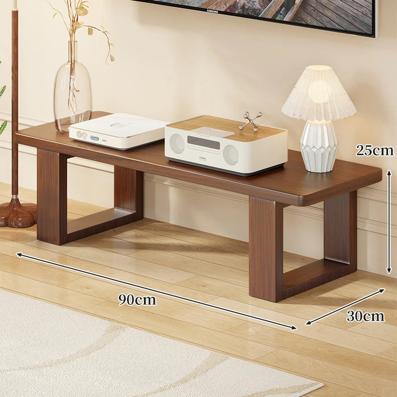 TV Media Console Low-Profile Open Rectangular Legs