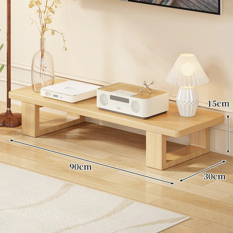 TV Media Console Low-Profile Open Rectangular Legs
