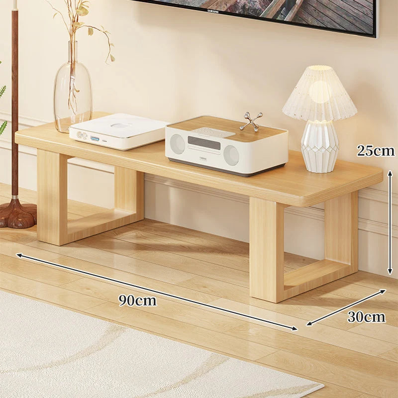 TV Media Console Low-Profile Open Rectangular Legs
