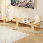 TV Media Console Low-Profile Open Rectangular Legs