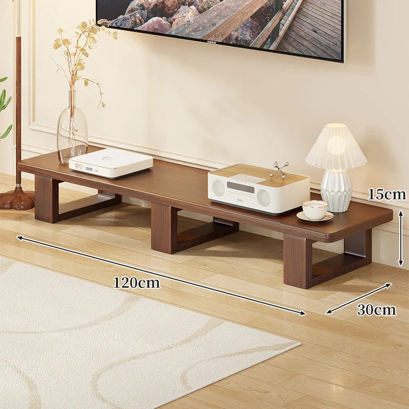 TV Media Console Low-Profile Open Rectangular Legs