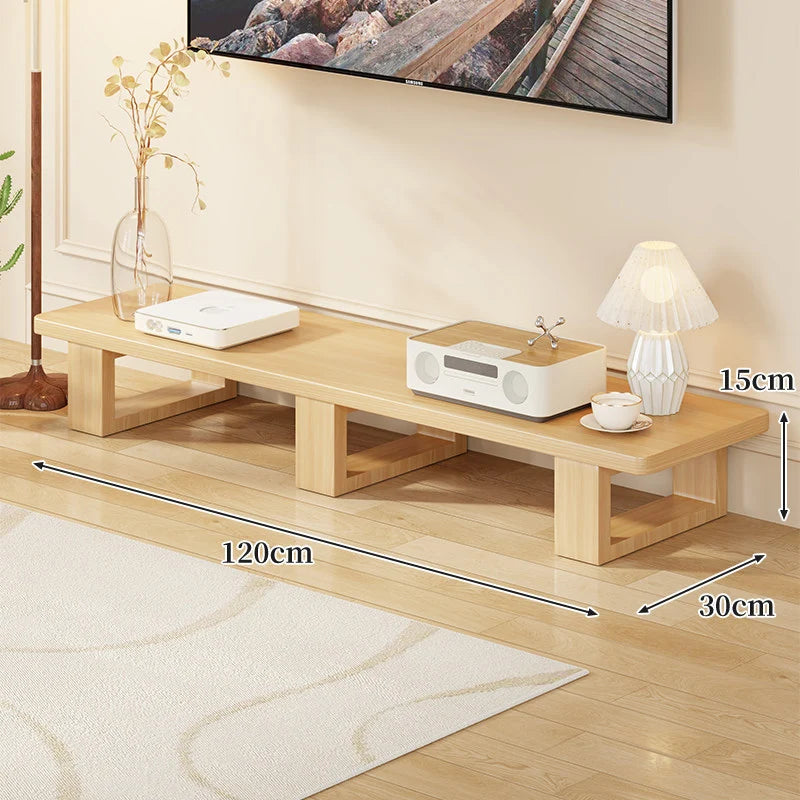 TV Media Console Low-Profile Open Rectangular Legs