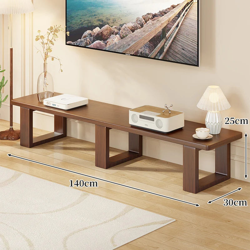 TV Media Console Low-Profile Open Rectangular Legs