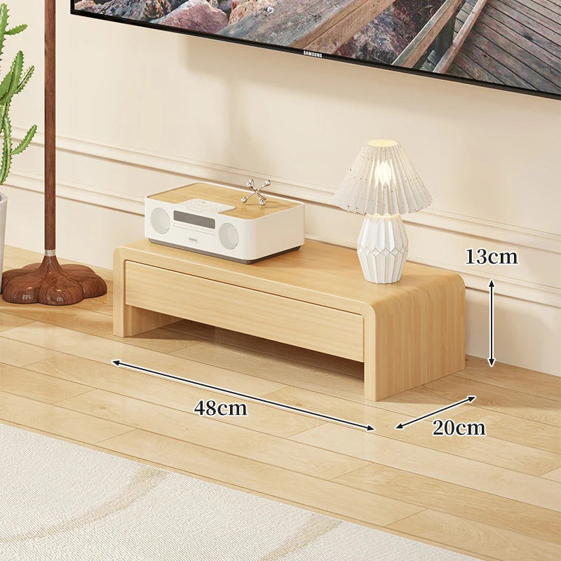 TV Media Console Low-Profile Open Rectangular Legs
