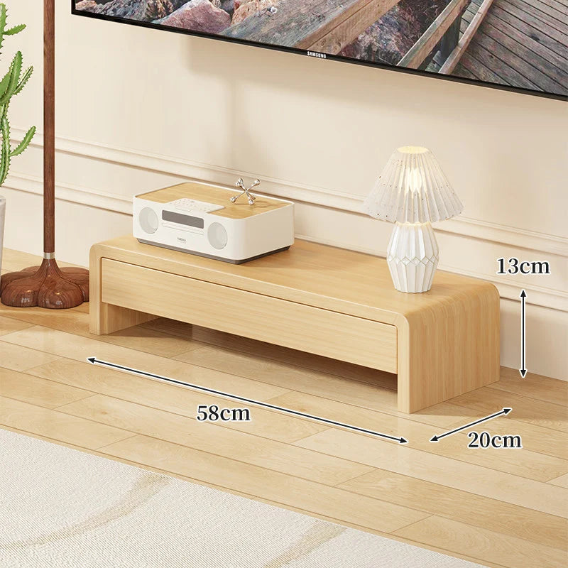 TV Media Console Low-Profile Open Rectangular Legs
