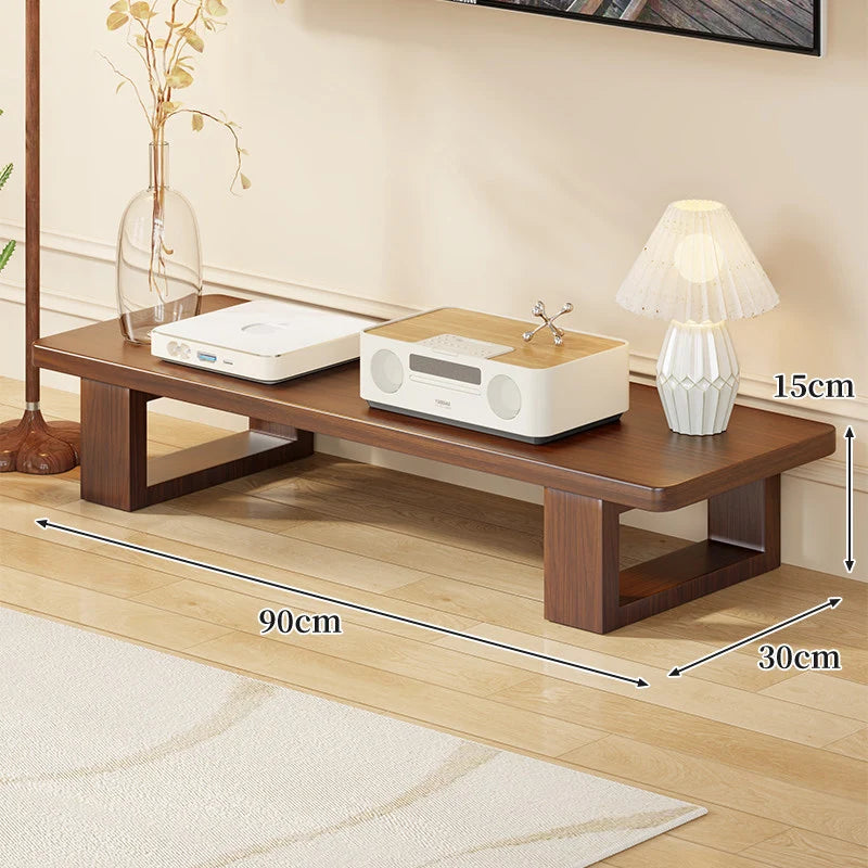 TV Media Console Low-Profile Open Rectangular Legs